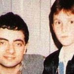 Mr bean With Child Christian Bale