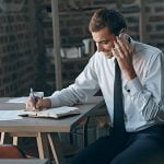 businessman in restaurant