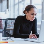 woman working